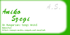 aniko szegi business card