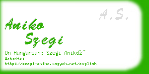 aniko szegi business card